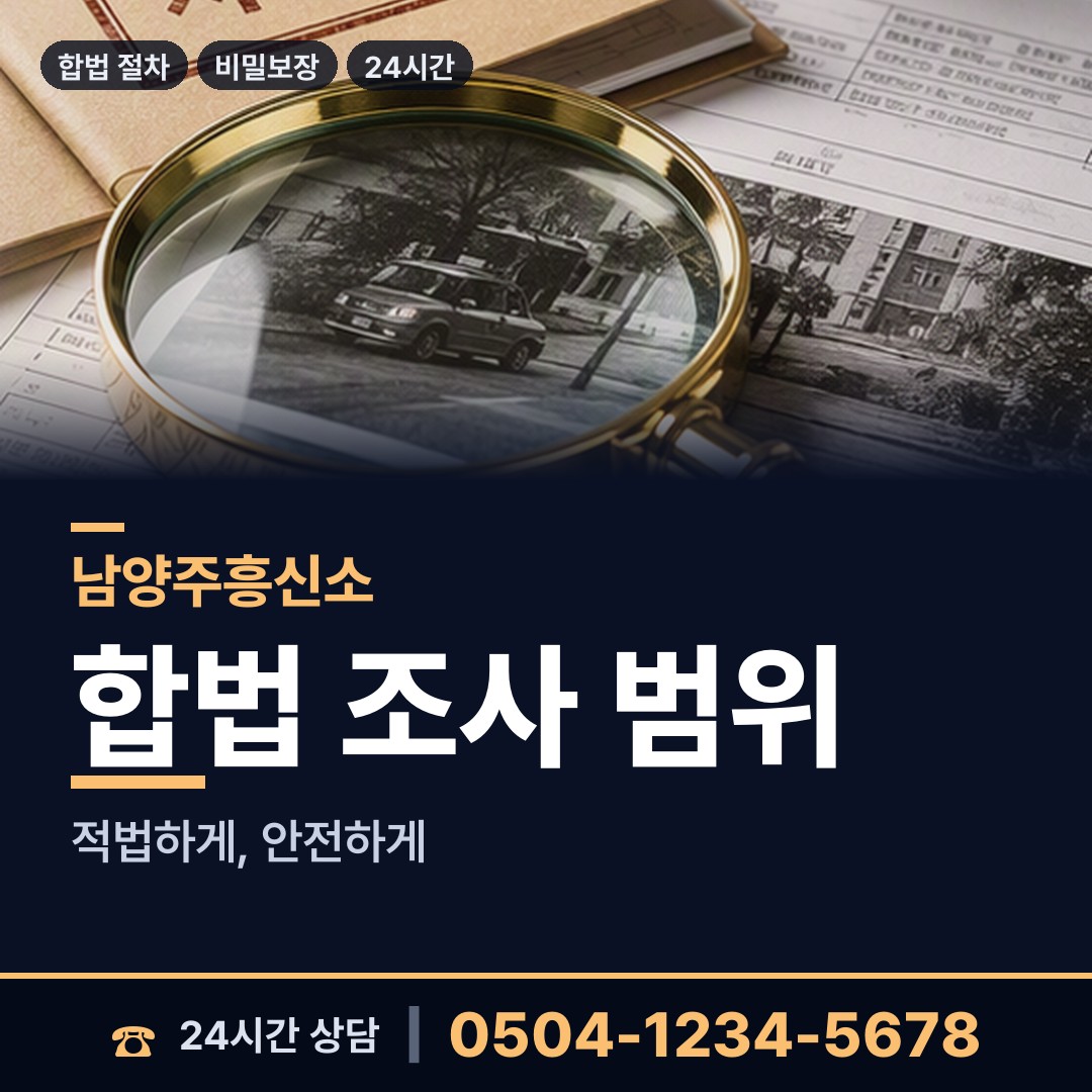 남양주 평내동 예비사위조사 상담 안내